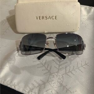 Versace Metallic Gray Sunglasses